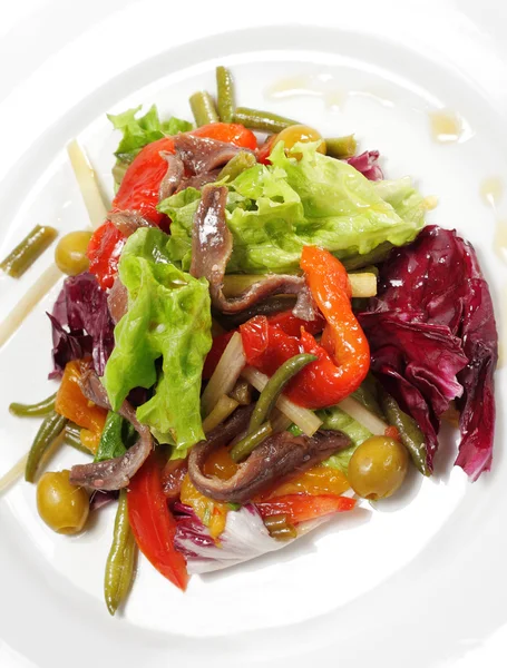 Salad with Anchovy — Stock Photo, Image