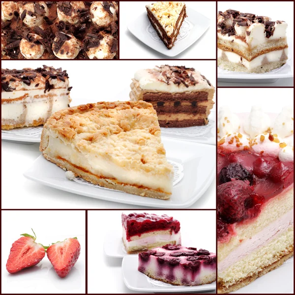 Dessert-Collage — Stockfoto