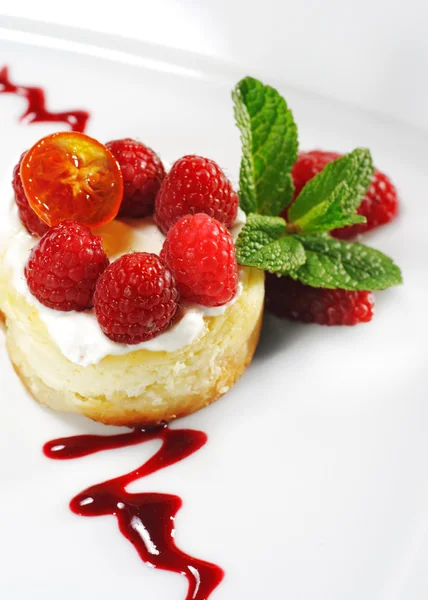 Dessert - Ricotta Cheesecake — Stock Photo, Image