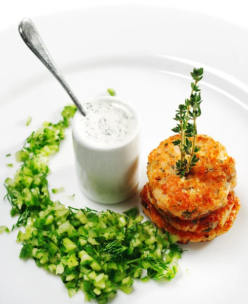 Appetizer - Mini Salmon Steak — Stockfoto