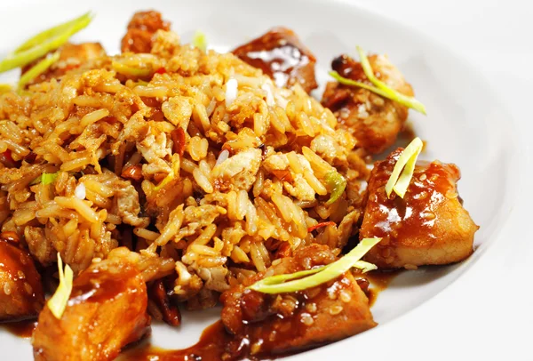 태국 요리-돼지고기 쌀 — 스톡 사진