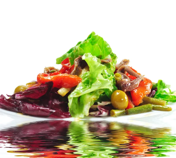 Salad with Anchovy — Stock Photo, Image