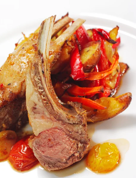 Piatti di carne calda - Agnello osseo — Foto Stock