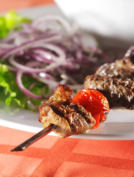 Hot Meat Dish - Grilled Lamb — Stok Foto