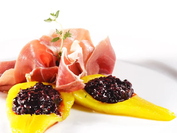 Piatto di prosciutto — Foto Stock