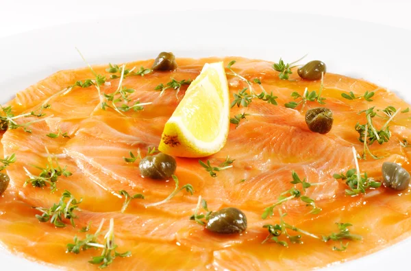 Salmon Carpaccio — Stock Photo, Image