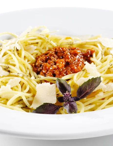Spaghetti med köttfärssås — Stockfoto