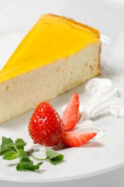 Dessert - Orange Cheesecake — Stock Photo, Image