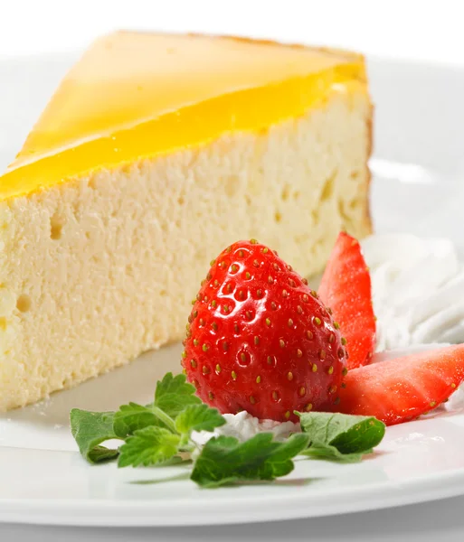 Sobremesa - Cheesecake de laranja — Fotografia de Stock