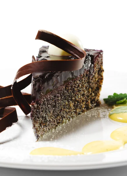 Dessert - chocolade taart — Stockfoto