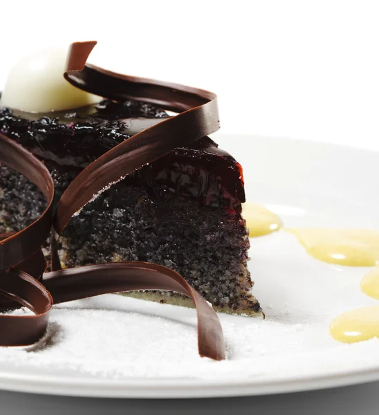 Dessert - choklad tårta — Stockfoto