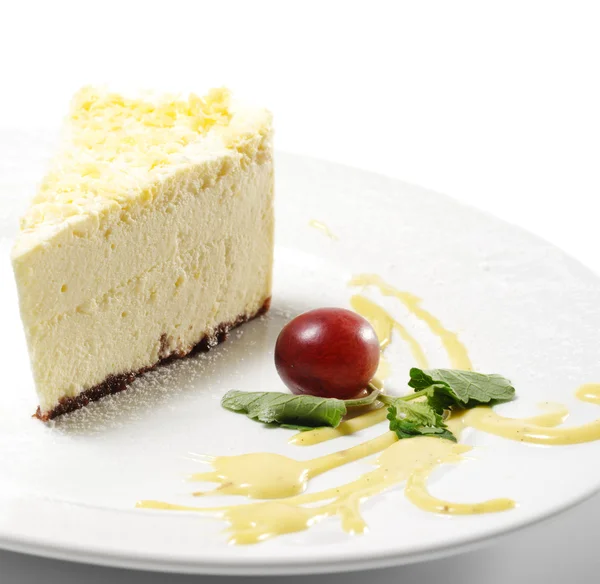 Efterrätt - citron cheesecake — Stockfoto