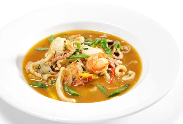 Piatti thailandesi - Frutti di mare con sorgo al limone — Foto Stock