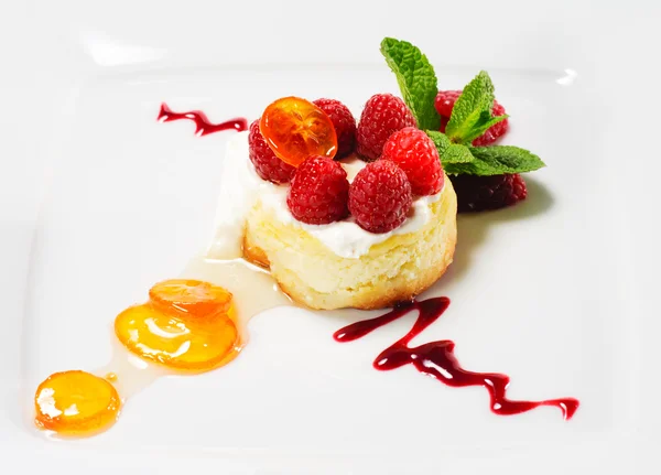 Dessert - Ricotta Cheesecake — Stock Photo, Image