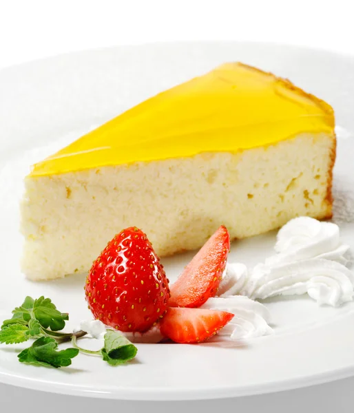 Dessert - Torta di formaggio all'arancia — Foto Stock