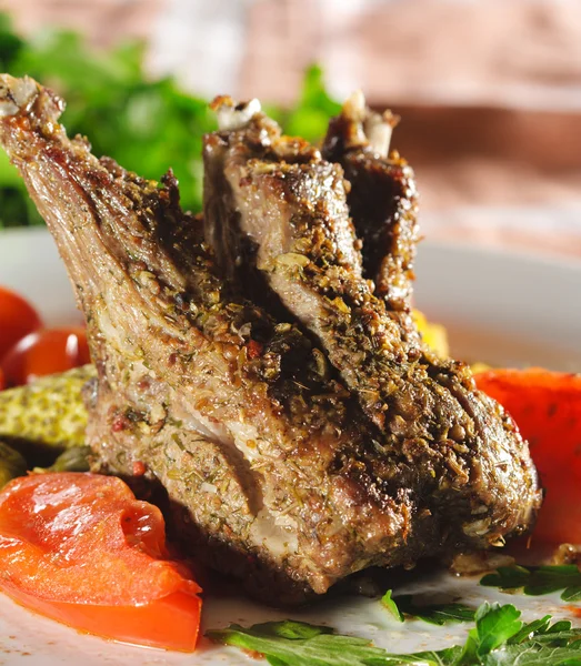 Hot Meat Dishes - Bone-in Lamb — Stock Photo, Image