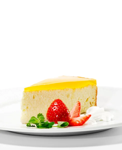 Sobremesa - Cheesecake de laranja — Fotografia de Stock