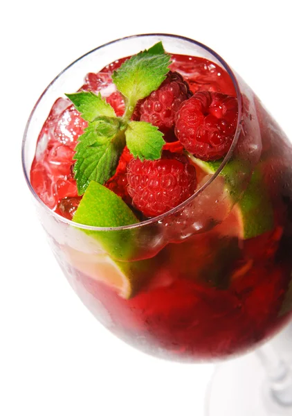 Cocktail - Raspberry with Mint — Stock Photo, Image