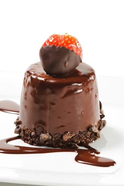 Десерт - шоколадний торт — стокове фото