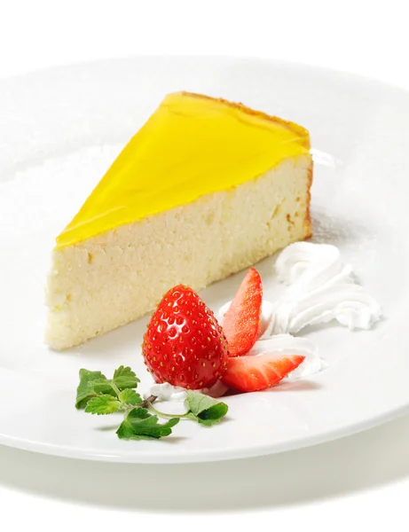 Dessert - Orange Cheesecake — Stock Photo, Image