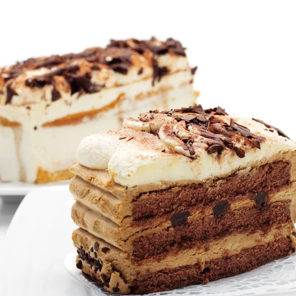 甜点-巧克力芝士蛋糕 — 图库照片