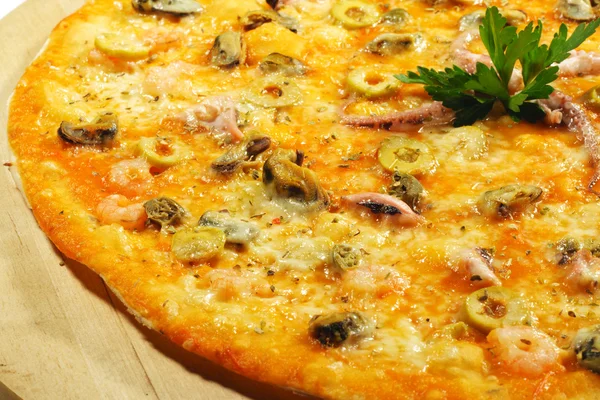 Meeresfrüchte-Pizza — Stockfoto