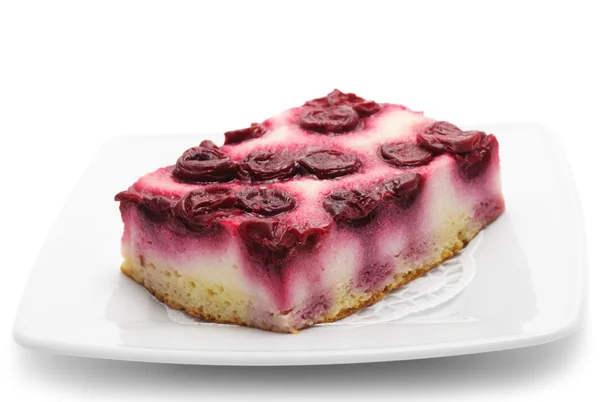 Desszert - Cherry Cheesecake — Stock Fotó