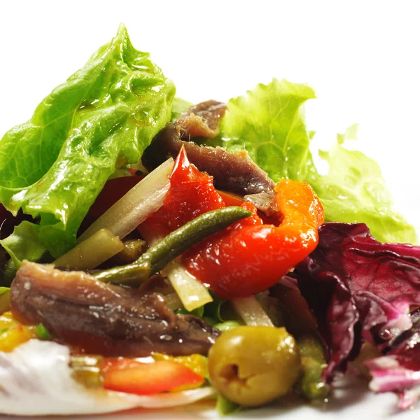 Salade met ansjovis — Stockfoto