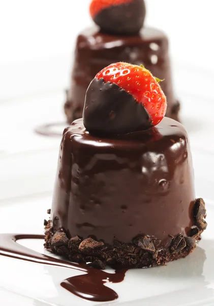 甜点-巧克力蛋糕 — 图库照片