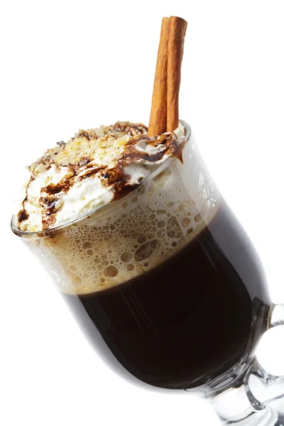 Cóctel de invierno - Chocolate caliente con ron — Foto de Stock