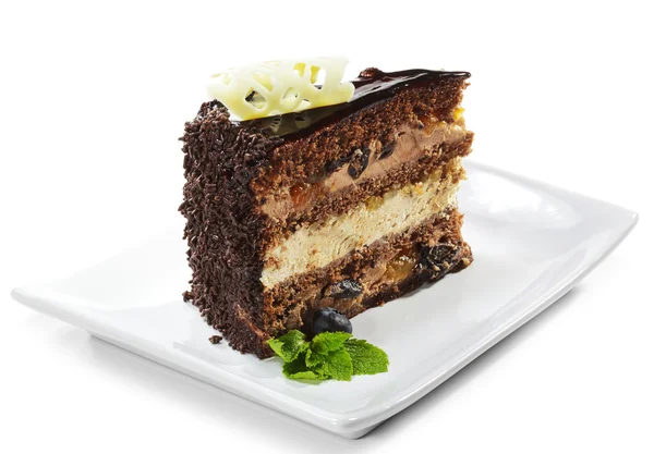デザート - チョコレート スポンジ ケーキ — ストック写真