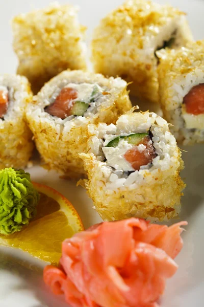 Salmon Sushi Rolls — Stock Photo, Image