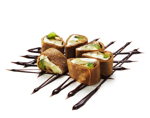 Rotolo di sushi al cioccolato — Foto Stock