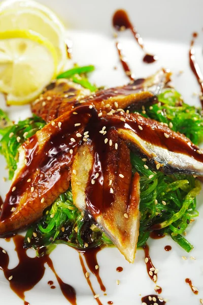 うなぎサラダ中華海藻 — ストック写真