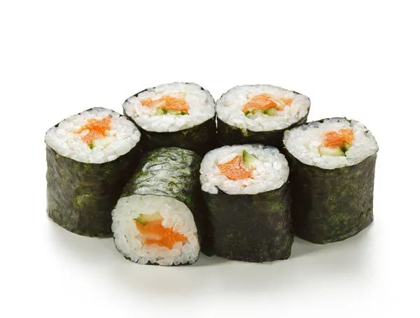 Salmon and Cucumber Roll — Stok fotoğraf