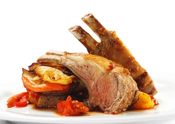 Piatti di carne calda - Agnello osseo — Foto Stock