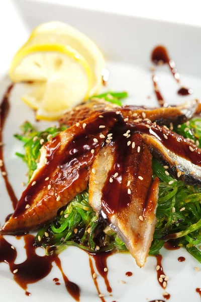 Chuka Seaweed with Unagi Salad — Stock Photo, Image