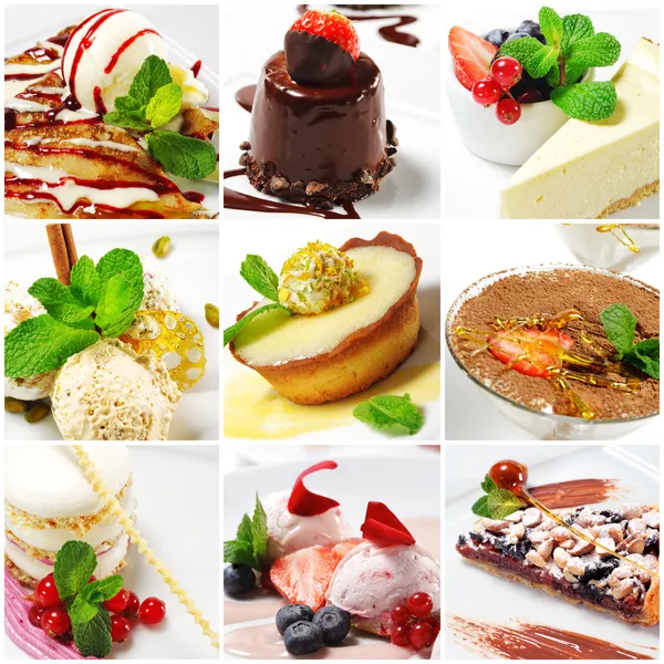 Collage de postre — Foto de Stock