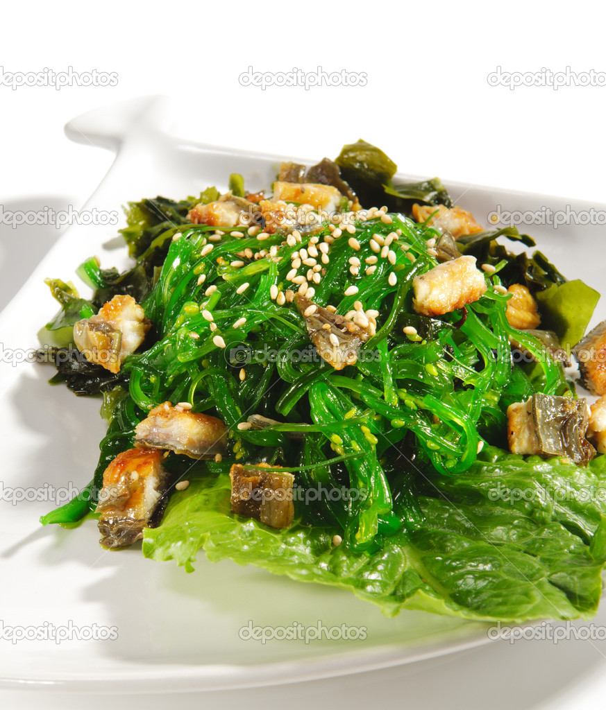 Japanese Cuisine Seaweed Salad — Stock Photo © ryzhkov86 12505444