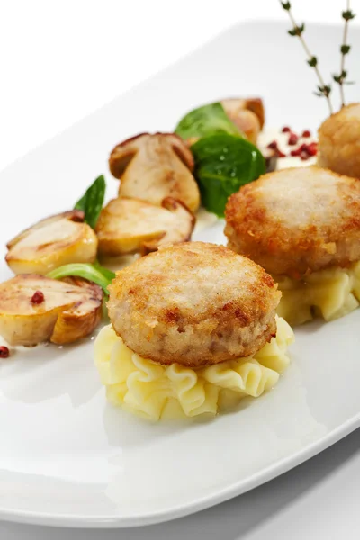 Chicken Breast Cutlet with Mushrooms — Stock Photo, Image