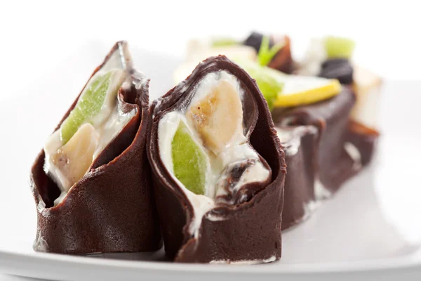 Rollo de sushi de chocolate — Foto de Stock