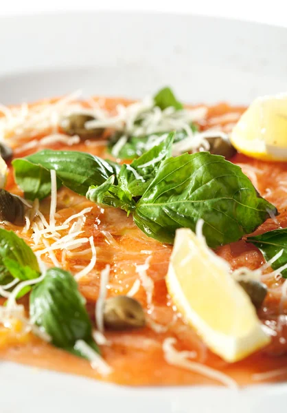 Salmon Carpaccio — Stock Photo, Image