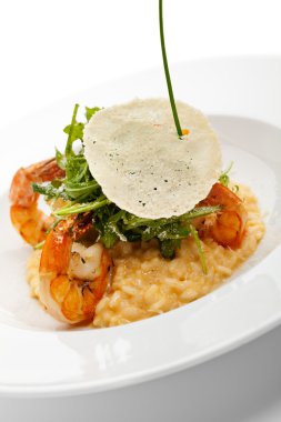 Deniz ürünleri risotto