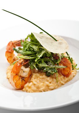 Deniz ürünleri risotto