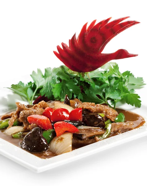 Kinesiska - kött med svart fungus — Stockfoto