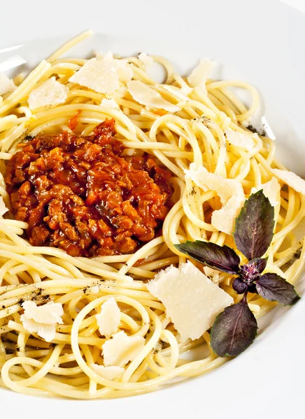 Spaghetti med köttfärssås — Stockfoto