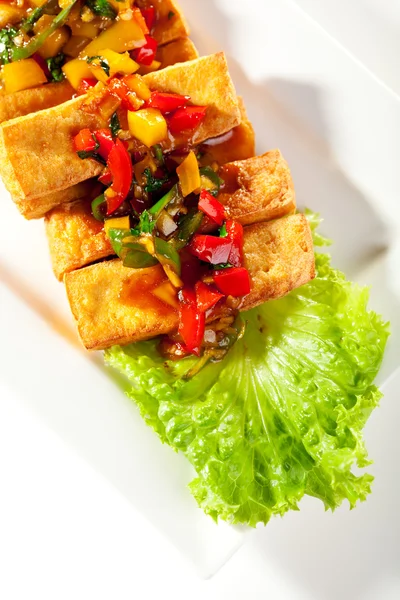 Frittierter Tofu — Stockfoto