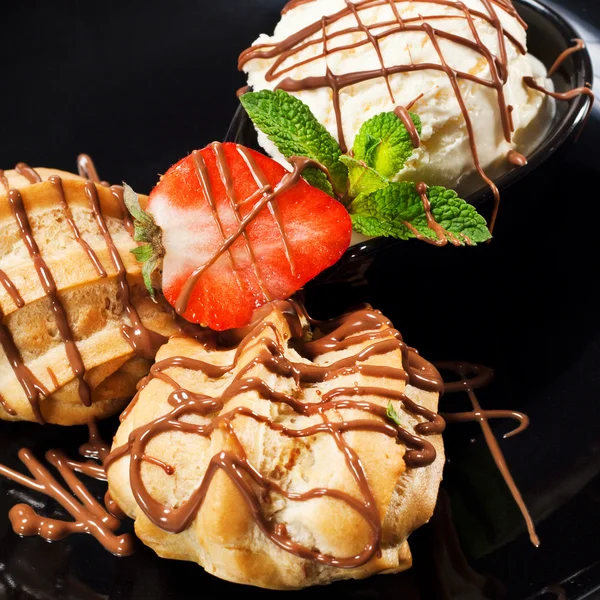 Dessert - Puddinggebäck — Stockfoto