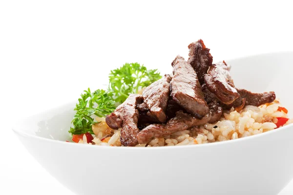 Rice with Beef — Stock Photo, Image