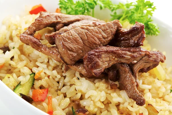 Arroz con Carne — Foto de Stock